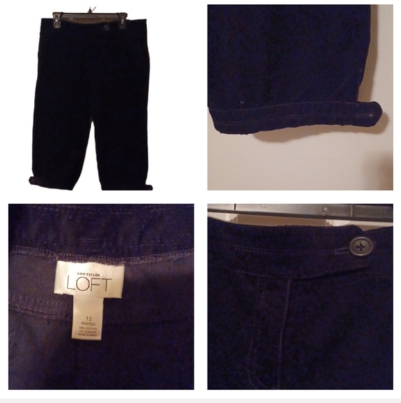 💫Corduroy Black Cropped Pants - Picture 1 of 10